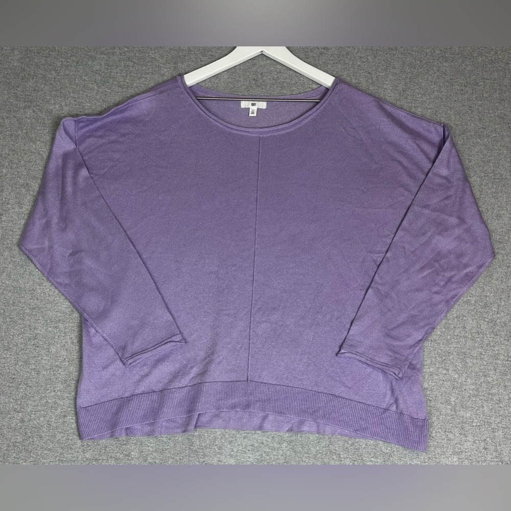 BP Sweater Womens Plus‎ 2X Purple Lavender Classic Preppy